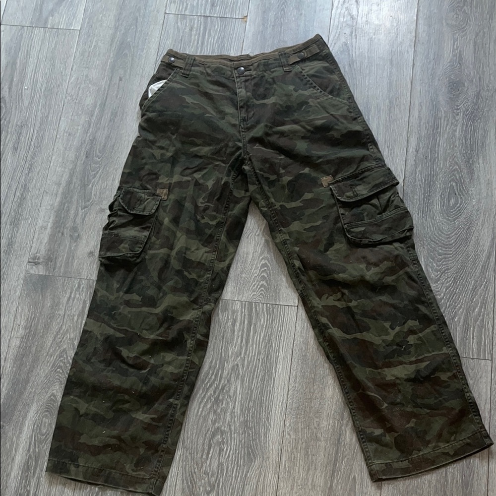 Greendog Green and Brown Cargo Pants Relaxed Fit